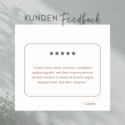 beige weiß Ästhetisch elegant testimonial kundenfeedback instagram post